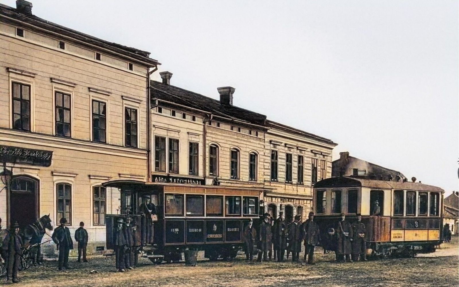 Rekonstrukcja kolorystyczna kolejki na rynku w Strumieniu